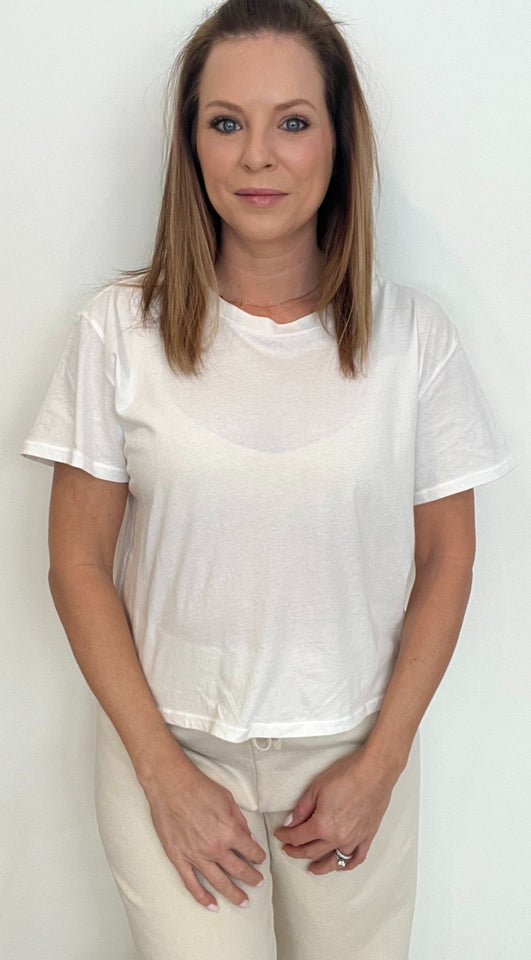 Saturdays Organic Cotton Tee-White - Wear with style