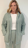 Saturdays Waffle Hoodie-Sage - Wear with style