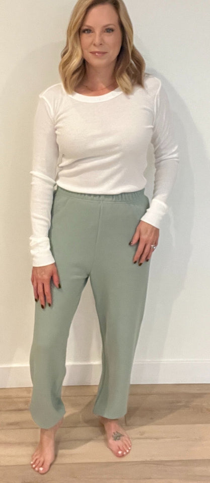 Saturdays Waffle Joggers-Sage - Wear with style
