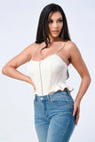 SCUBA SIDE FRILLED CAMI BODYSUIT - Wear with style