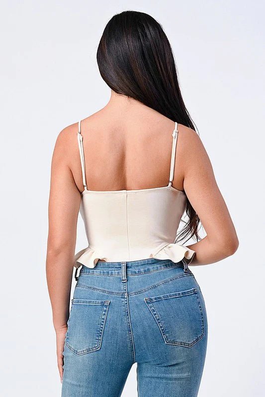 SCUBA SIDE FRILLED CAMI BODYSUIT - Wear with style