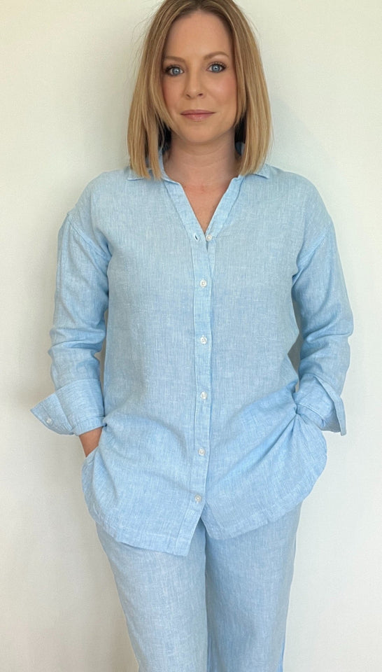 Seabreeze Button Down-Blue Microstripe - Wear with style