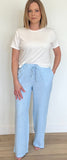 Seabreeze Pants-Blue Microstripe - Wear with style