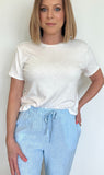 Seabreeze Pants-Blue Microstripe - Wear with style