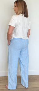 Seabreeze Pants-Blue Microstripe - Wear with style