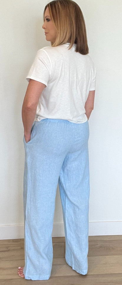 Seabreeze Pants-Blue Microstripe - Wear with style
