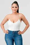 SEXY MESH CHEVRON PATTERN BODYSUIT - Wear with style