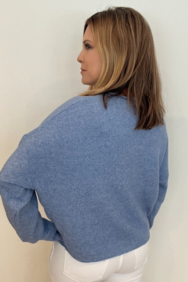 Shelby Cardigan-Dusty Blue - Wear with style
