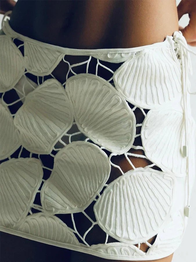 Shell Pattern sexy three piece swimsuit - Wear with style