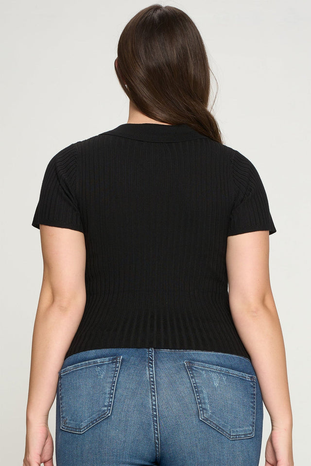 Short Sleeve Ribbed Top - Wear with style