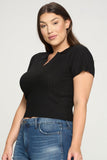 Short Sleeve Ribbed Top - Wear with style