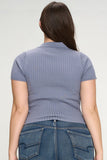 Short Sleeve Ribbed Top - Wear with style