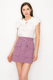 Short sleeves baby doll top with key hole design - Wear with style