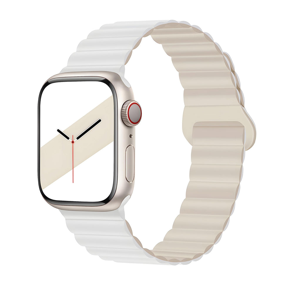 Silicone Magnetic Snap - ring Buckle Watch Strap - Wear with style