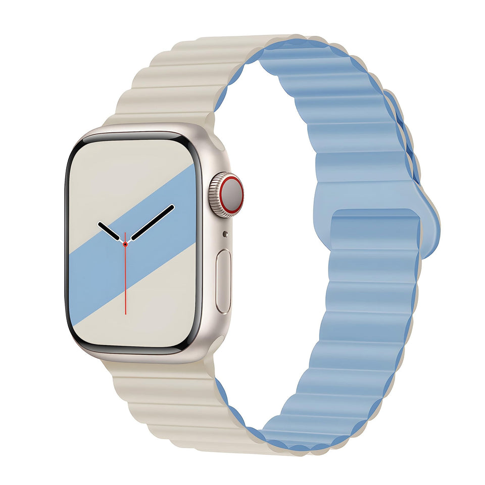 Silicone Magnetic Snap - ring Buckle Watch Strap - Wear with style
