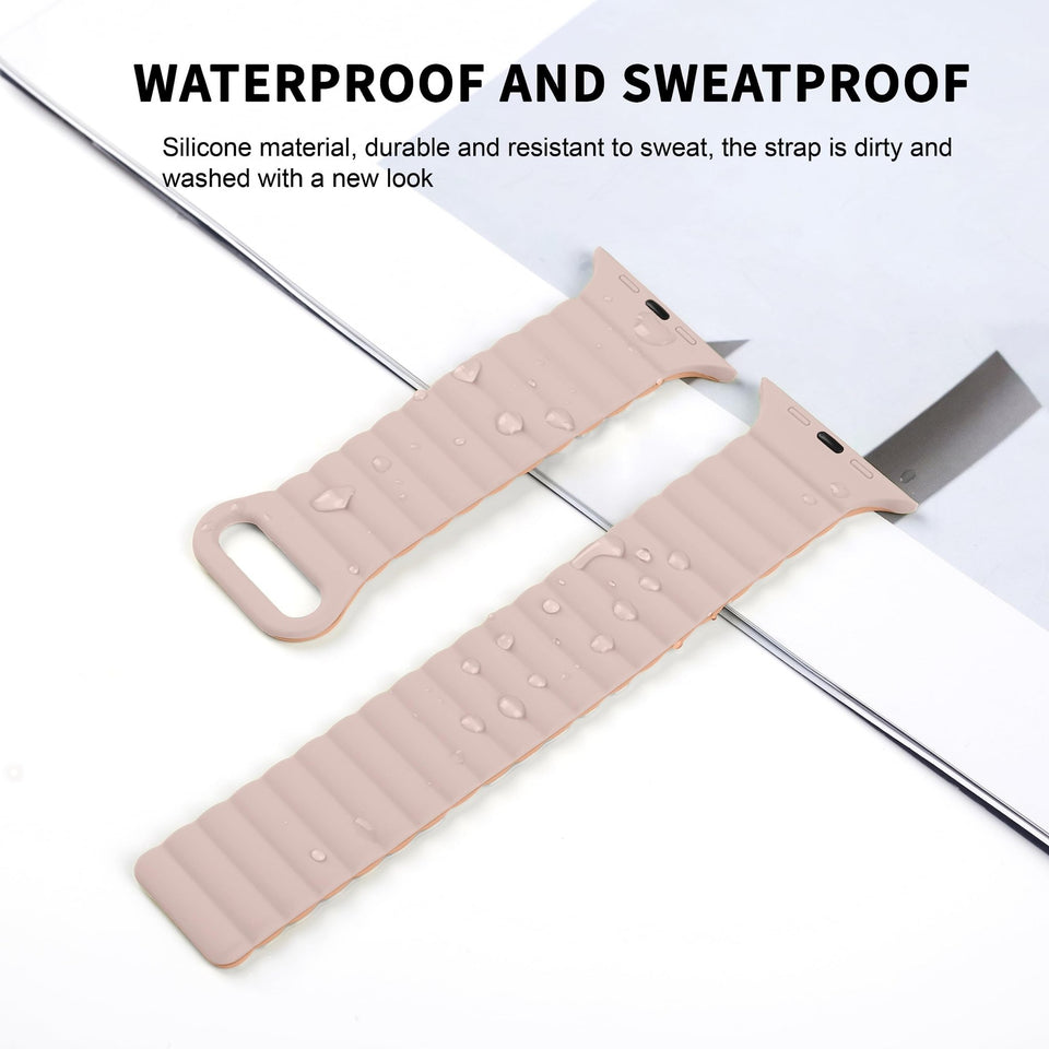 Silicone Magnetic Snap - ring Buckle Watch Strap - Wear with style