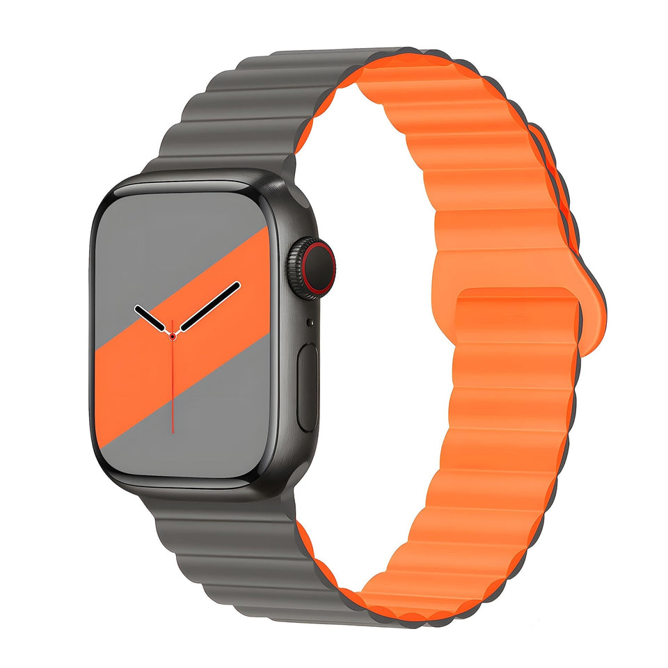 Silicone Magnetic Snap - ring Buckle Watch Strap - Wear with style