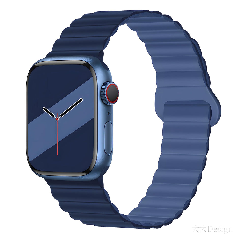 Silicone Magnetic Snap - ring Buckle Watch Strap - Wear with style
