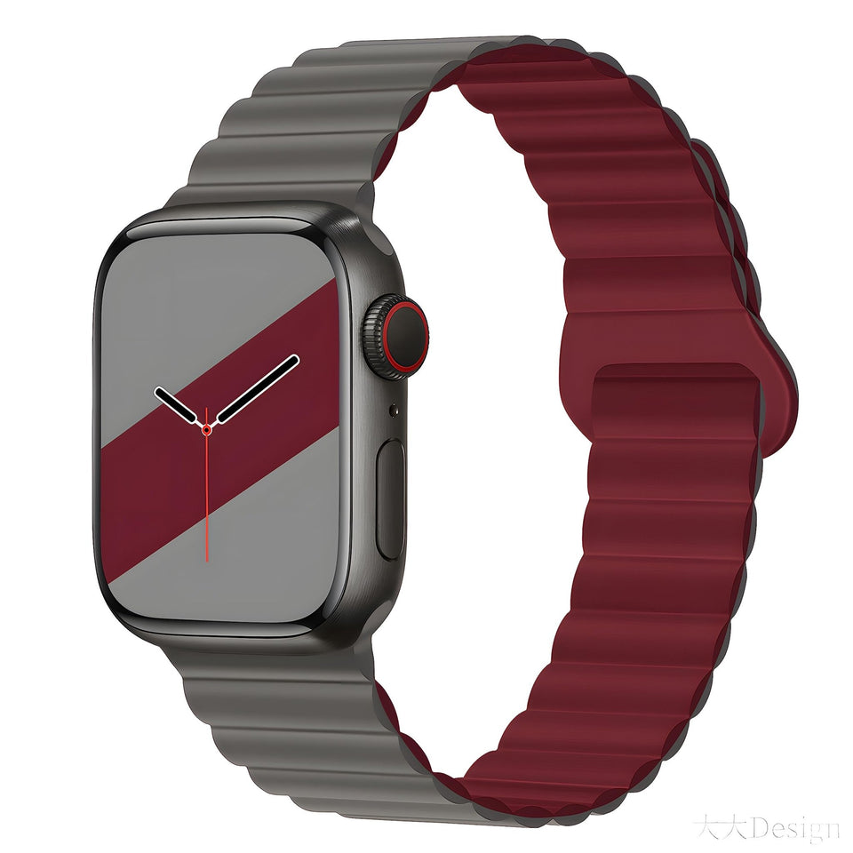 Silicone Magnetic Snap - ring Buckle Watch Strap - Wear with style