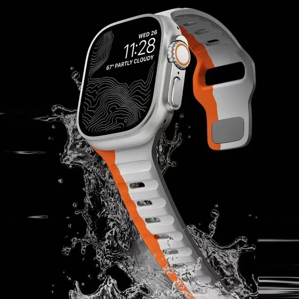 Silicone Reverse - buckle Watch Band - Wear with style