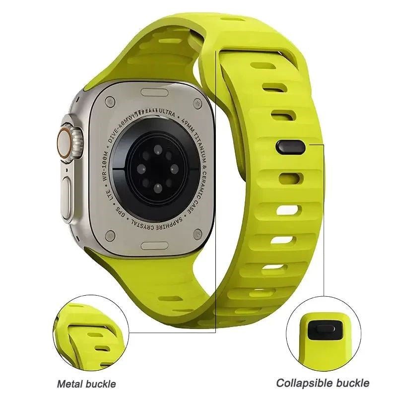 Silicone Reverse - buckle Watch Band - Wear with style