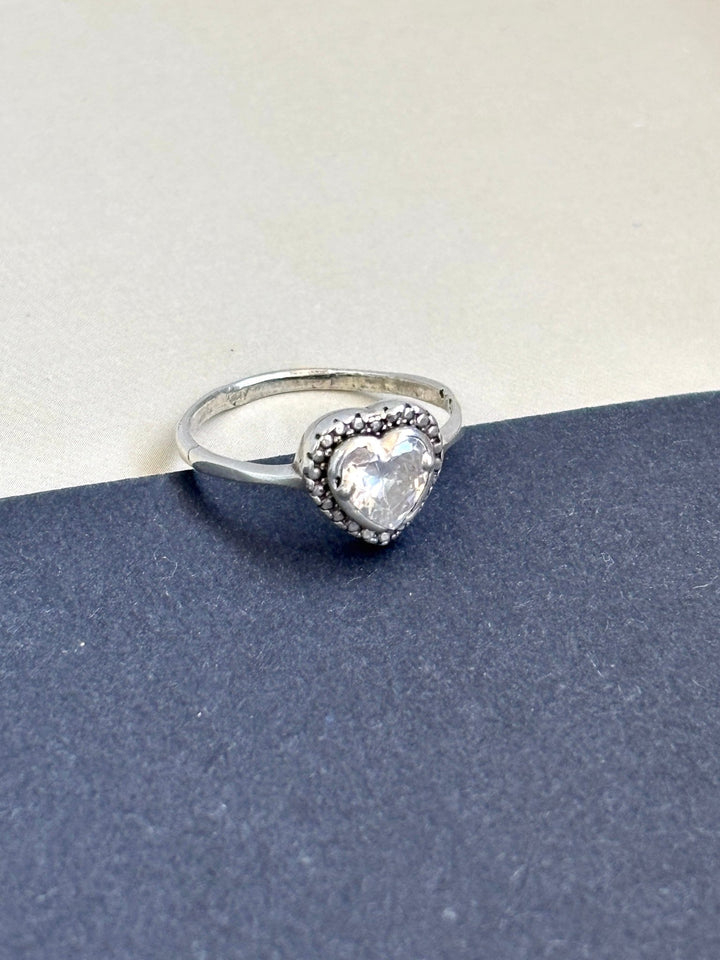 Silver 925 Heart Promise Ring |Sterling Silver rings | Anillo de plata 925 | Anillo promesa con zirconia - Wear with style