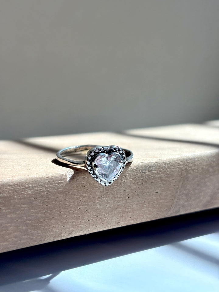Silver 925 Heart Promise Ring |Sterling Silver rings | Anillo de plata 925 | Anillo promesa con zirconia - Wear with style