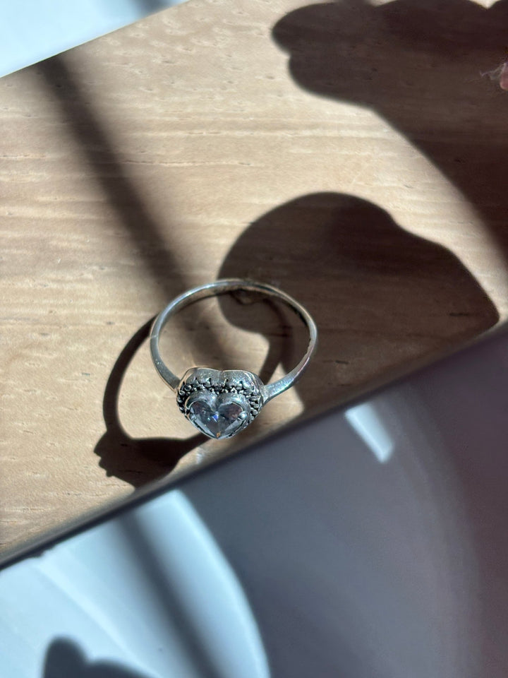Silver 925 Heart Promise Ring |Sterling Silver rings | Anillo de plata 925 | Anillo promesa con zirconia - Wear with style