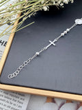 Silver .925 Rosary bracelet | sterling silver Catholic bracelet with cross - Wear with style