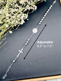 Silver .925 Rosary bracelet | sterling silver Catholic bracelet with cross - Wear with style