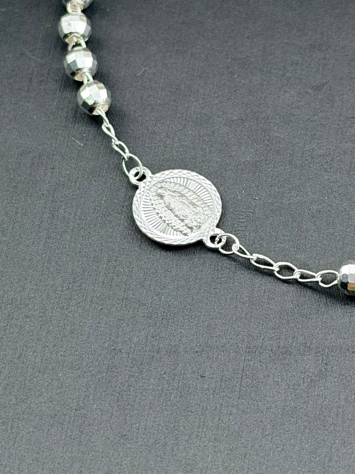 Silver .925 Rosary bracelet | sterling silver Catholic bracelet with cross - Wear with style