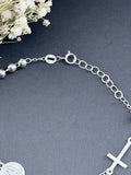 Silver .925 Rosary bracelet | sterling silver Catholic bracelet with cross - Wear with style