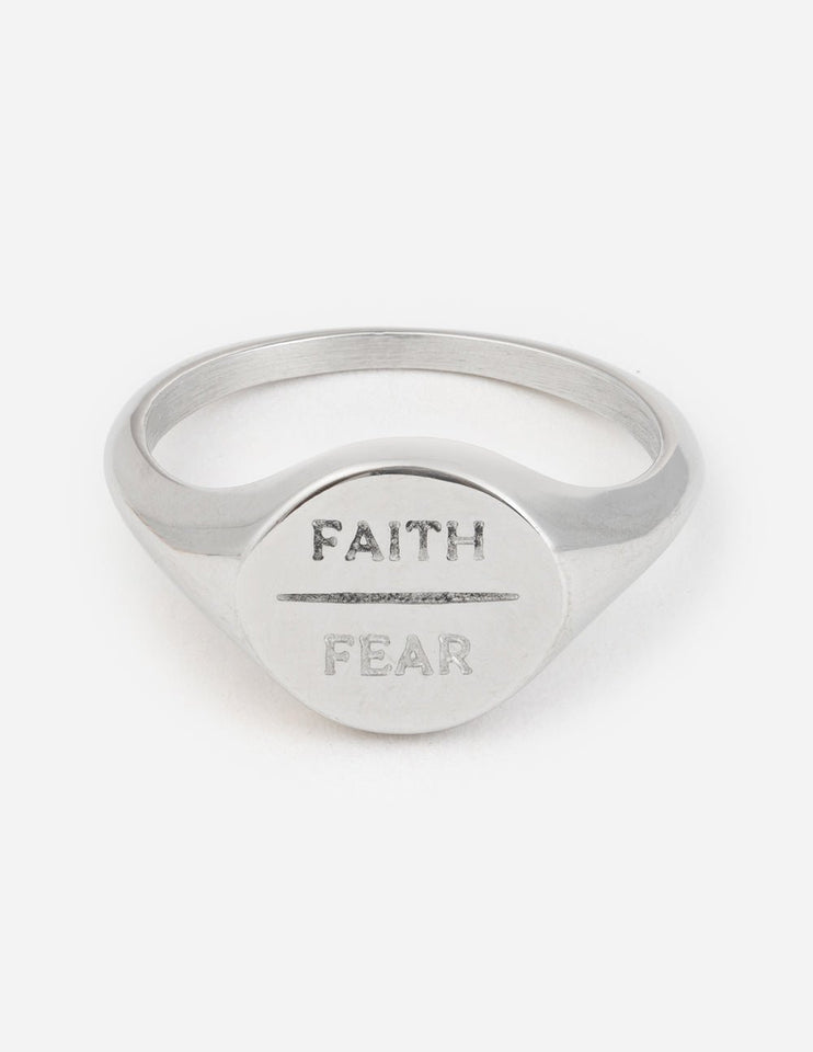 Silver Faith Over Fear Ring - Wear with style
