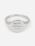 Silver Faith Over Fear Ring - Wear with style