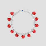 Silver Red Heart Bracelet - Wear with style
