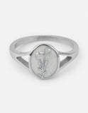 Silver Wildflower Signet Ring - Wear with style
