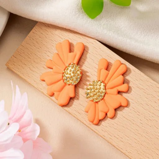 Simple Colorful Flower Stud Earrings - Wear with style