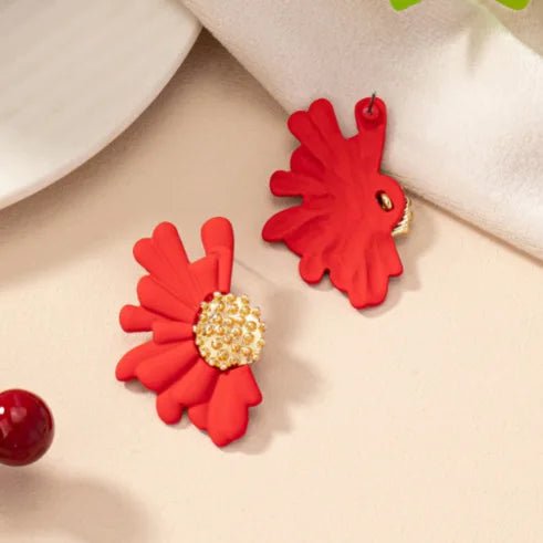 Simple Colorful Flower Stud Earrings - Wear with style