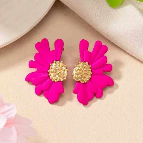 Simple Colorful Flower Stud Earrings - Wear with style