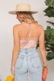 Sleeveless halter smocked boho top - Wear with style