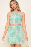 Sleeveless halter smocked boho top - Wear with style