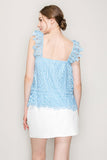 Sleeveless Linen Lace Top - Wear with style