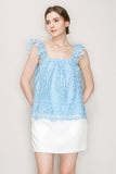 Sleeveless Linen Lace Top - Wear with style
