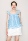 Sleeveless Linen Lace Top - Wear with style