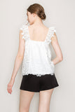 Sleeveless Linen Lace Top - Wear with style