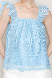 Sleeveless Linen Lace Top - Wear with style