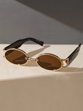Small Cute Fashion Oval Frame Sunglasses - Wear with style