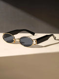 Small Cute Fashion Oval Frame Sunglasses - Wear with style