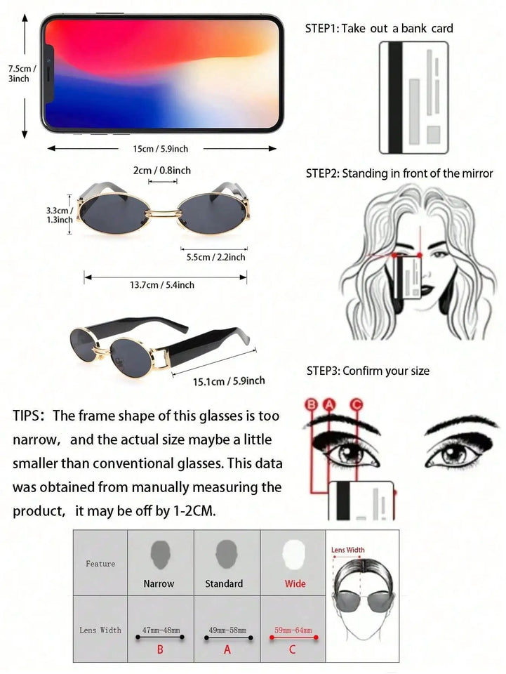 Small Cute Fashion Oval Frame Sunglasses - Wear with style