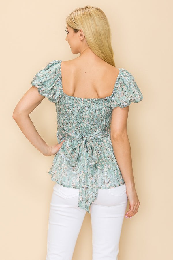 Smocked back ditsy floral print - Wear with style